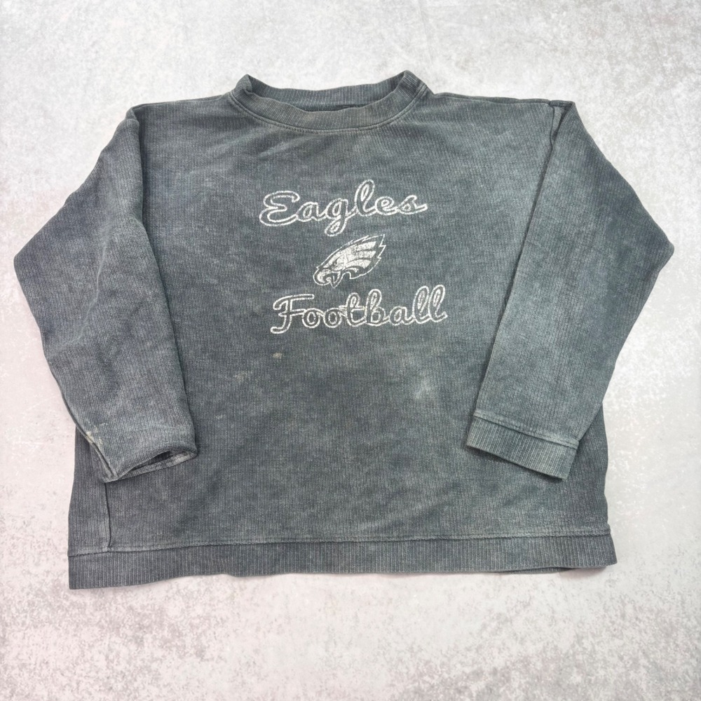 Philadelphia Eagles Football Women's Sweatshirt Large Gray NFL Team Apparel